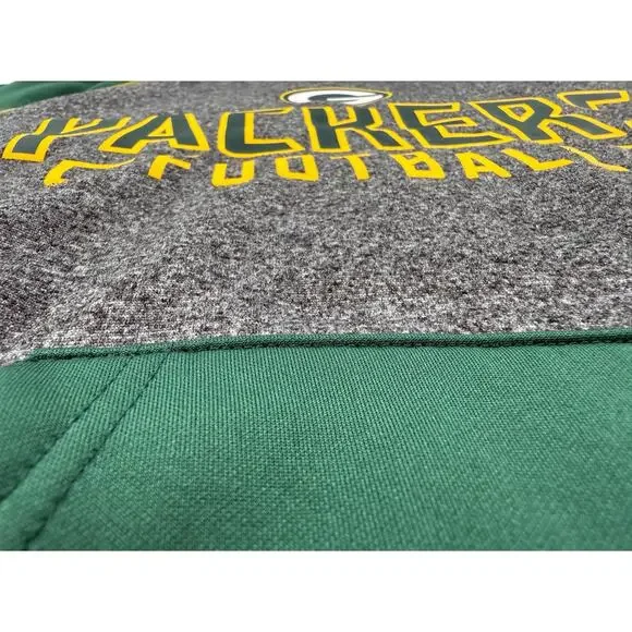 Green Bay Packers Hoodie Sweatshirt Mens Small Fanatics Green Gray Scuba Knit - Picture 3 of 7